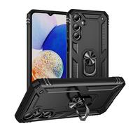 Sawiqpd for Samsung Galaxy S25 FE Case, Military Grade Tough Heavy Armored Protective Phone Case with Magnetic Ring Kickstand Slim Shockproof Duty Armor Cover for Samsung Galaxy S25 FE, Black