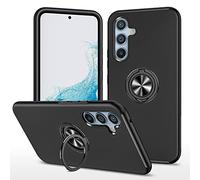 Sawiqpd for Samsung Galaxy S25 Plus 5G Case, for Samsung S25+ 5G Phone Case with 360 Rotation Ring Holder Kickstand Shockproof Military Grade Protective Case Tough Armor Hard Back Cover, Black