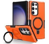Sawiqpd for Samsung S25 Ultra Phone Case, Lightweight Military Grade Drop Protective Cover with Foldable Stand Heavy Duty Hard PC Tough Armor TPU Bumper for Samsung Galaxy S25 Ultra Case, Orange