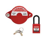 SAWISPHY Gate Valve Lockout with Safety Padlock for Water Spigot Faucet Locks Outdoor Petroleum Gas 1 to 2-1/2 Inch Lock Out Device 1 Pack