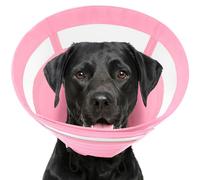 SAWMONG Dog Cone, Soft Dog Cones for Large Dogs After Surgery, Breathable Pet Cone Collar to Stop Licking, Comfy Elizabeth E-Collar for Dogs Cones Alternative (XL,Pink)