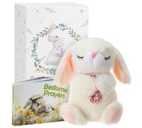 Sawnfay Baptism Gifts for Girls and Newborn Baby, Christening Gifts Set, 7" Praying Bunny Plush Toy and Bedtime Blessing Book in Keepsake Gift Box, Ideal Easter Gifts for Kids