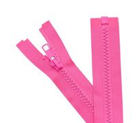 Sawoake 2PCS #5 18 Inch Separating Jacket Zippers for Sewing Coats Jacket Zipper Rose Red Molded Plastic Zippers Bulk Tailor DIY Sewing Tools for Garment/Bags/Home Textile
