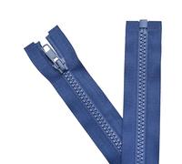 Sawoake 2PCS #5 21 Inch Separating Jacket Zippers for Sewing Coats Jacket Zipper Navy Molded Plastic Zippers Bulk Tailor DIY Sewing Tools for Garment/Bags/Home Textile