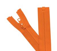 Sawoake 2PCS #5 28 Inch Separating Jacket Zippers for Sewing Coats Jacket Zipper Orange Molded Plastic Zippers Bulk Tailor DIY Sewing Tools for Garment/Bags/Home Textile