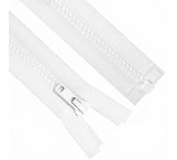Sawoake 2PCS #5 33 Inch Separating Jacket Zippers for Sewing Coats Jacket Zipper White Molded Plastic Zippers Bulk Tailor DIY Sewing Tools for Garment/Bags/Home Textile