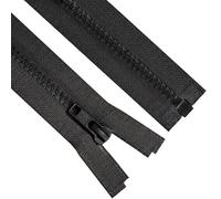 Sawoake 2PCS #5 37 Inch Separating Jacket Zippers for Sewing Coats Jacket Zipper Black Molded Plastic Zippers Bulk Tailor DIY Sewing Tools for Garment/Bags/Home Textile