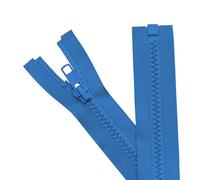 Sawoake 2PCS #5 9 Inch Separating Jacket Zippers for Sewing Coats Jacket Zipper Blue Molded Plastic Zippers Bulk Tailor DIY Sewing Tools for Garment/Bags/Home Textile