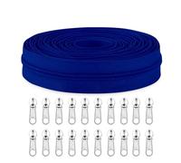 Sawoake #5 Nylon Coil Zippers by The Yard Bulk 10 Yards with 20pcs Zipper Sliders for DIY Sewing Tailor Craft Bag Garment Home Textile…(NavyBlue)