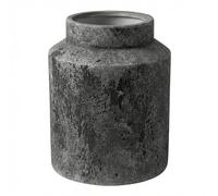 Sawoake Rustic Terracotta Flower Vase, 7.5 Inch Aged Black Ceramic Pot for Dried Arrangements, Farmhouse Boho Centerpiece for Living Room, Entryway, Airbnb & Shelf Decor