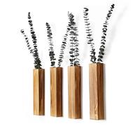 Sawoake Wood Wall Planters Modern Decor for Livingroom Bedroom Bathroom Contemporary Wooden Wall Planter Versatile Wood Home Decor for Dried Flowers and Faux Greenery Plants (4 Pack，Brown)