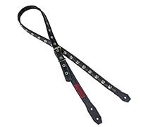 Sawtooth Distressed Nickel 1” Wide Leather Guitar Strap Hand Crafted in The U.S.A. (ST