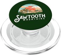 Sawtooth Mountains Idaho Vintage Retro Graphic PopSockets PopGrip for MagSafe