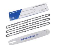 SawWorks 16 Inch Chainsaw Bar and Chain Combo .325" Pitch .063" Gauge 67DL | Fits Stihl 026, 028, 029, MS261, MS270, MS271, MS290, MS291, Replace Stihl 30030086813, Oregon 105669 (3 Chains + 1 Bar)