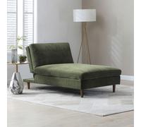 Sawyer Chenille Modular Click Clack Sofabed Chaise Unit olive