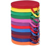 Sawysine 12 Pcs Floor Cushions Classroom Flexible Floor Seating with Handle for Kids in Home School Classroom Kindergarten Daycare Nursery(Novel Color,Round)