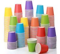 Sawysine 300 Count 3 oz Disposable Paper Cups Bathroom, Mouthwash, Espresso & Snack Cups for Party, Office, Coffee, Juice & Water(Rainbow)
