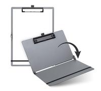 SAX A4 to A5 Folding Clipboard Clipboard - Portrait & Landscape - Ideal for Travel & Business - Holds 30 Sheets - Includes Elastic Closure Strap and Pen Loop - Durable & Shockproof