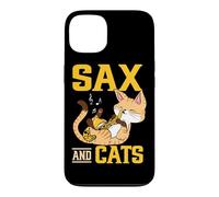 Sax And Cats Saxophone Musician Sax Player Saxophonist Case for iPhone 13