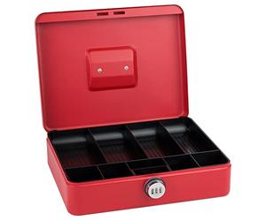 SAX Cash Box with Combination Lock, Extra Strong Lock, 30 x 24 x 9 cm, X-Large