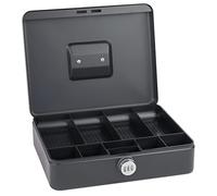 SAX Cash Box with Combination Lock, Extra Strong Lock, 30 x 24 x 9 cm, X-Large, Black, 0-824-19