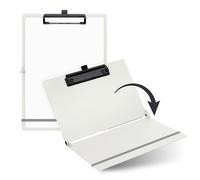 SAX Collapsible Clipboard Coconut Clipboard A4 to A5 Portrait and Landscape Format Ideal for Travel and Business Holds 30 Sheets Includes Elastic Closure Band and Pen Loop Durable & Shockproof