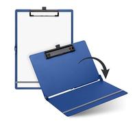 SAX Folding Clipboard Blueberry Clipboard A4 to A5 Portrait and Landscape Format Ideal for Travel and Business Holds 30 Sheets Includes Elastic Closure Band and Pen Loop Durable & Shockproof