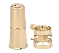 Sax Ligature Set for Alto Saxophone with Resonant Brass Mouthpiece Cap and Adjustable Ligature for Vandoren AL3