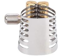 Sax Metal Ligature Clip, Single Screw Flute Head Saxophone Mouthpiece Tool, Silver Plated Stainless Steel, Portable Saxophone Accessory for Beginners Tenor