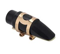 Sax Mouthpiece Set,Durable ABS Mouthpiece with Cap Metal Buckle Reed Pads Soprano Sax Musical Instruments Accessories
