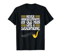 Sax Player Never Underestimate an Old Man with A Saxophone T-Shirt
