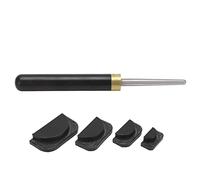 Sax Repair Tool Kit, 4 Tone Hole Pads + Ebony Repair Stick Dent Lapping Bar for Tenor Midrange Treble Saxophone
