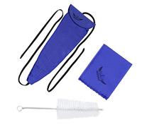 Sax/Saxophone Cleaning Cloth, Durable Saxophone Sax Cleaning Cloth Tool for Tube Inside Clean,1 Cleaning Cloth Swab,1 Mouthpieces Brush(Blue)