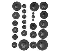 Sax Sheepskin Pad, Real Sheepskin Wind Instrument Repair Parts with Various Sizes for Alto Sax, 25pcs Set, Easy Replacement, Suitable for Tenor Sax, ABS (Black)