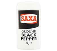 Saxa Ground Black Pepper (25g) - Pack of 6