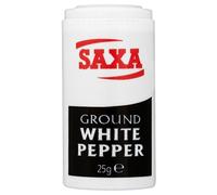 Saxa Ground White Pepper (25g) - Pack of 2