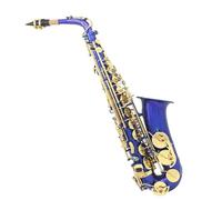Saxaphone Adult Alto Saxophone Eb E Flat Brass Lacquered Gold Blue Sax With Case Sax Accessories