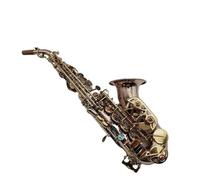 Saxaphone Adult Curved Soprano Saxophone Flat Phosphor Bronze Material Professional Musical Instrument With Accessories (Color : High-end bag)