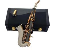 Saxaphone Adult Professional Curved Soprano Bb Saxophone Matt Black Silver Nickel Student Professional Saxophone