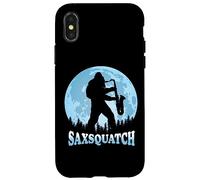 Saxaphone Instrument Players - Bigfoot Sasquatch Saxsquatch Case for iPhone X/XS