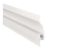 Saxby 102665 Rigel Wall Flange Plaster-in 2m Aluminium Profile/Extrusion White Matt white paint & opal pc
