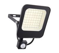 Saxby 107641 Guard PIR 30W Floodlight IP65 Matt Black Paint & Clear Glass Cool White 4000K