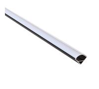 Saxby 108287 Rigel Corner 2m Aluminium Profile/Extrusion Black Matt black paint & opal pc