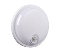 Saxby 108746 Rond Plus CCT 15W IP65 Circular LED Bulkhead PIR 3000K/4000K/6000K - White