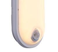Saxby 108748 Pillo Plus CCT 15W IP65 Oval LED Bulkhead PIR 3000K/4000K/6000K - White