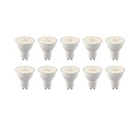 Saxby 113566 GU10 CCT 7W 10PACK 2700/4000/6500K / 600LM 7W Matt white plastic & clear prismatic pc 10 x 7W LED GU10 CCT