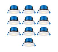 Saxby 113640 ShieldPRO 4CCT Dual Wattage - 10 Pack IP65 7W Matt white paint & clear acrylic 7W LED module (SMD 2835 CCT) CCT