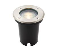 Saxby 114578 Pillar round IP67 7W Brushed stainless steel & clear glass 7W LED GU10