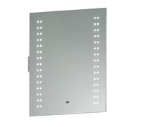 Saxby 13760 Perle Silver IP44 2x4.8W 320lm 6500K Non-Dimmable PIR Mirror Light with Shaver Socket