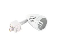 Saxby 3TH113W Bullett track head 50W Gloss white paint & gloss white pc 50W GU10 reflector (Required)